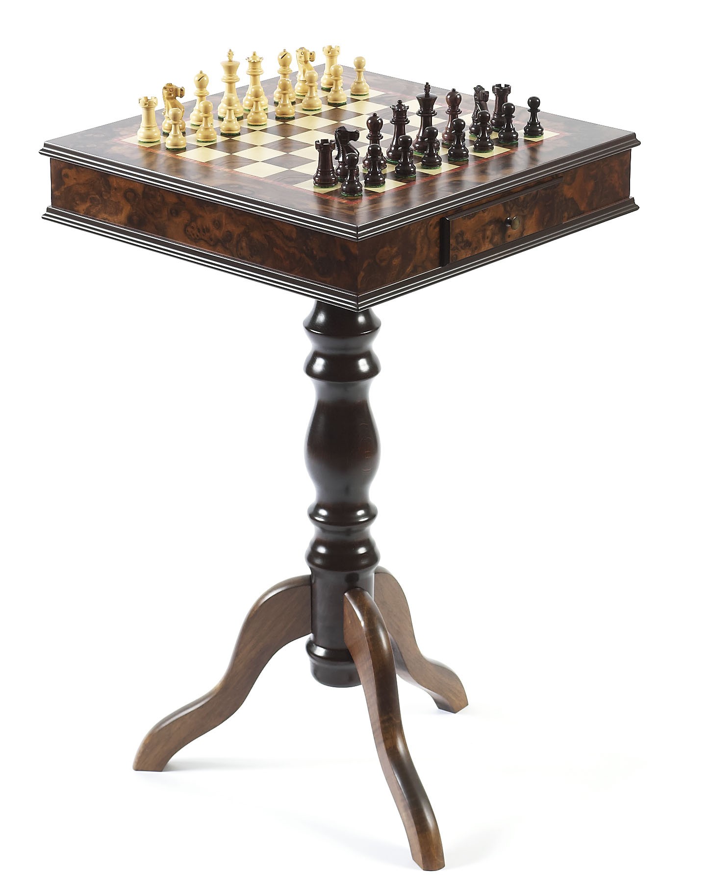 French Staunton Jr. Chessmen & Roma Table