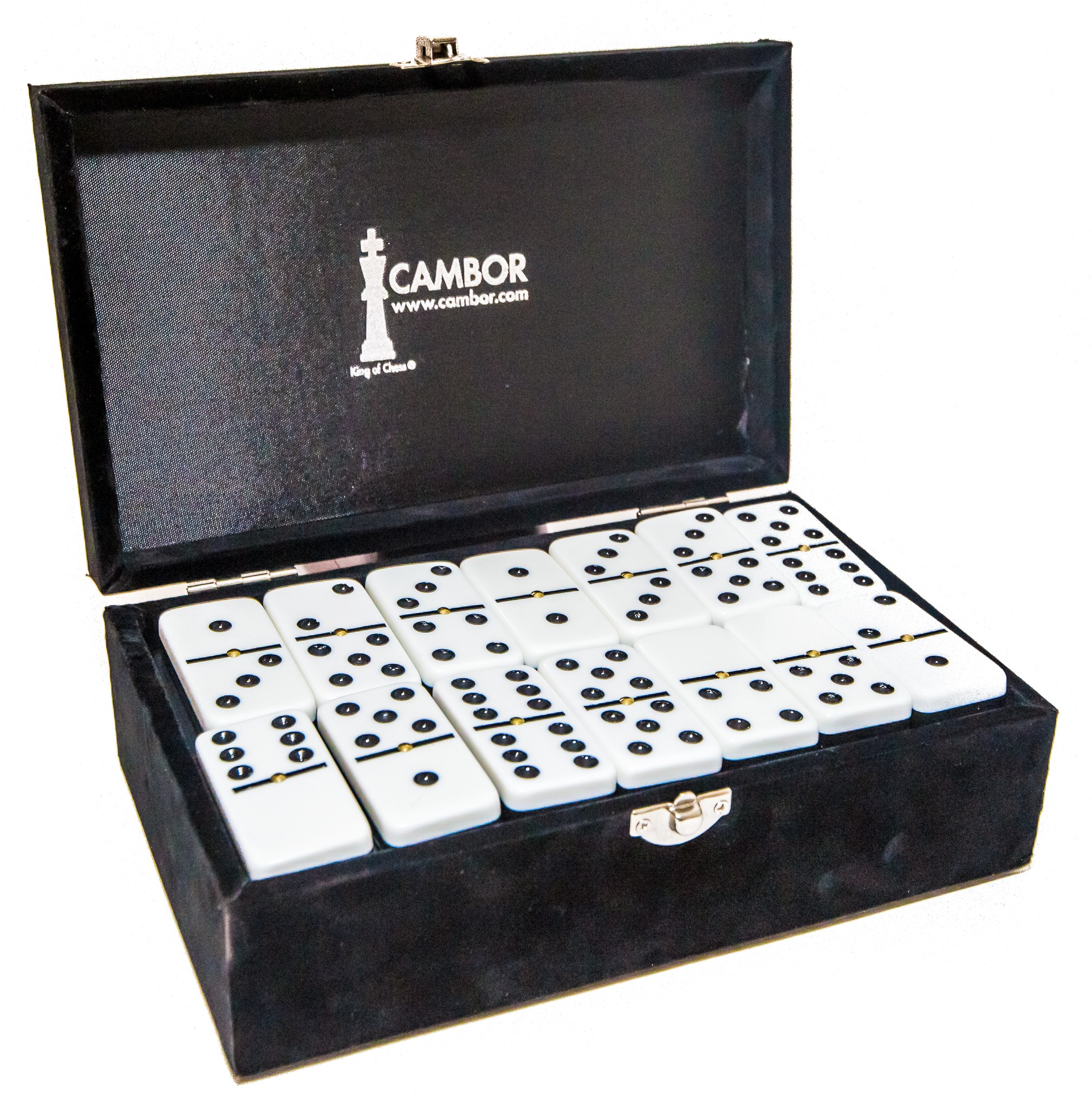 Two Tone Tiles Cambor's Jumbo Size Double Nine Dominoes Set 