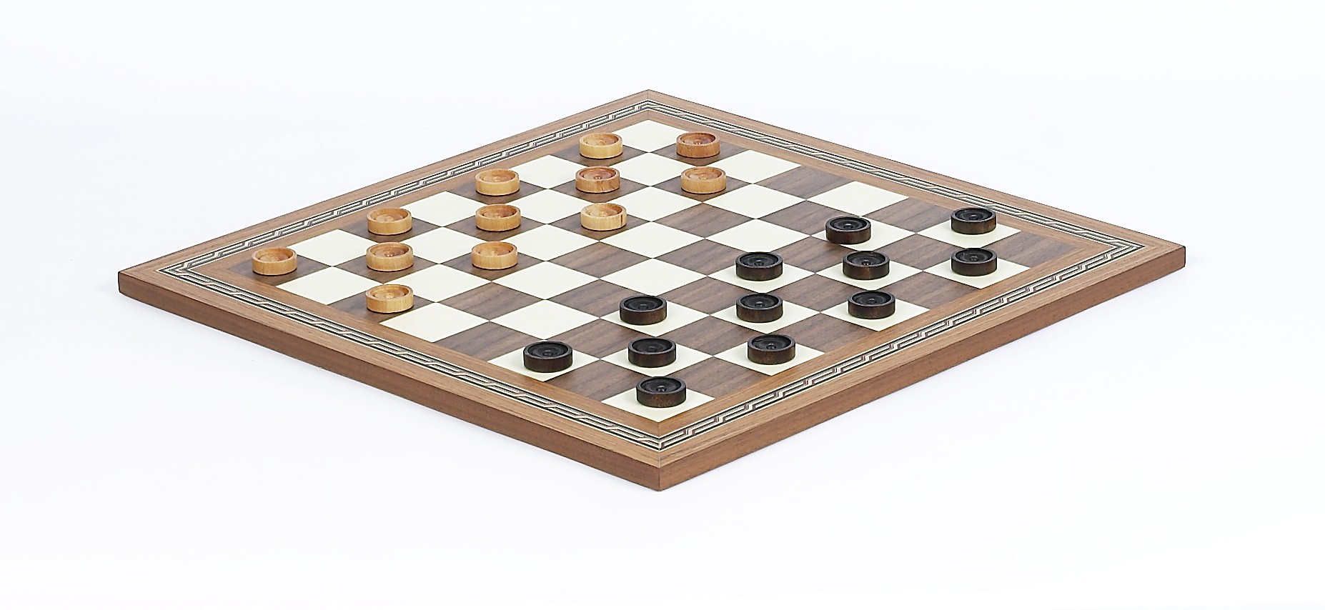 Wood Checkers & Mosaic Board