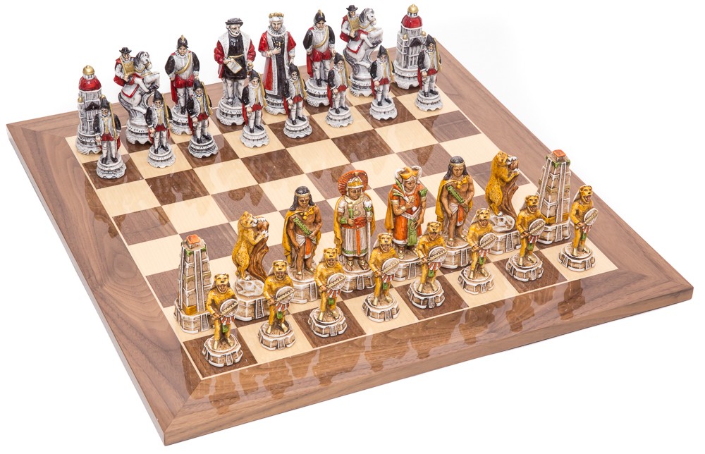 Incas and Spanish Chessmen & Master Board