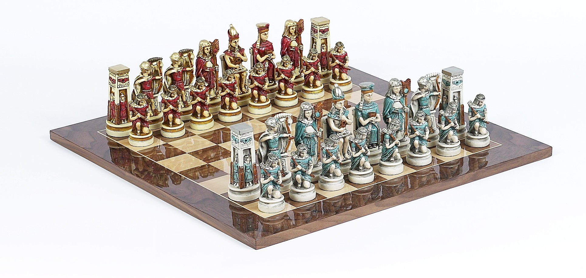 Cleopatra, The Queen of The Nile Chessmen & Master Board
