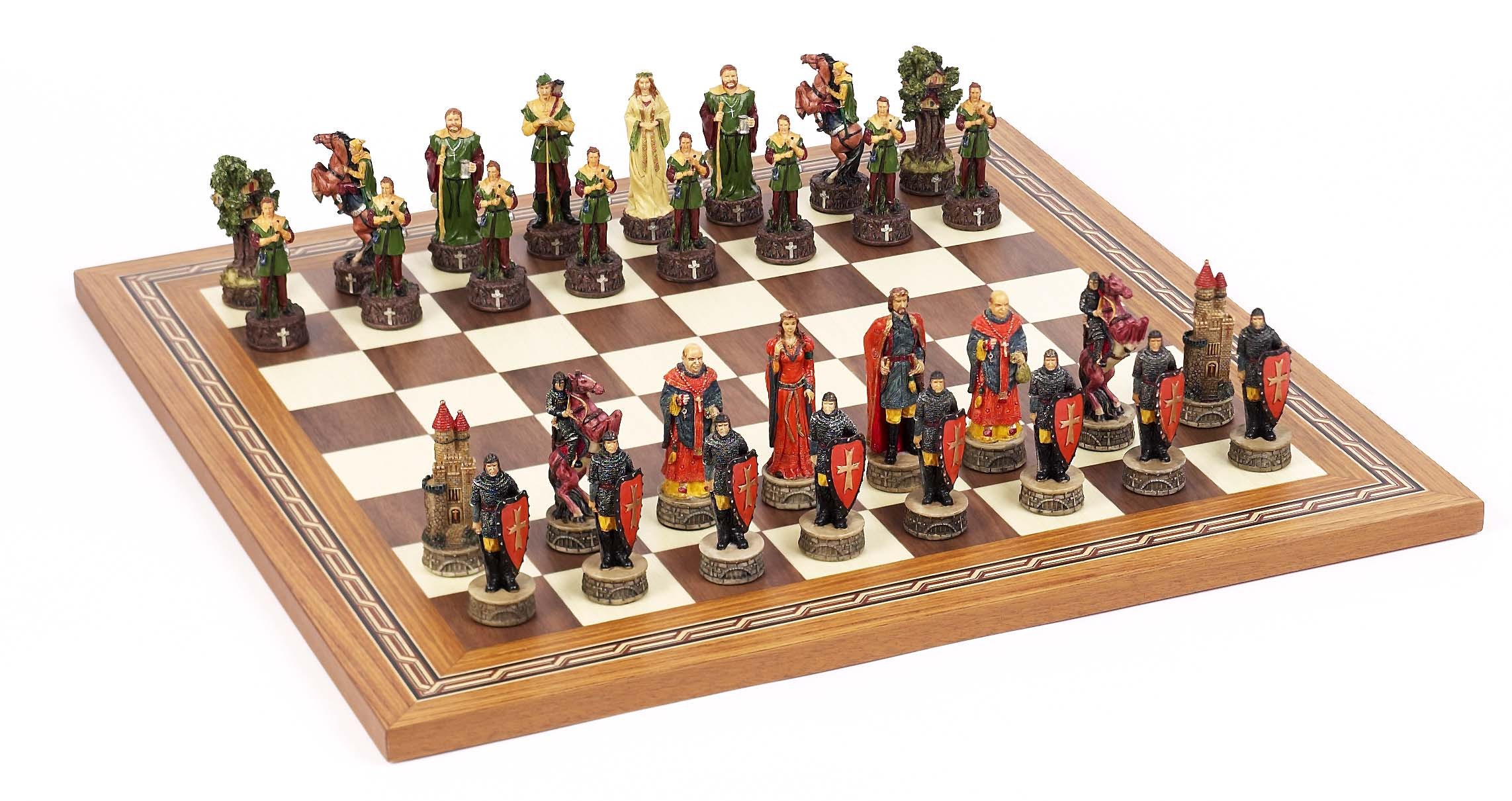 Robin Hood Chessmen & Mosaic Board