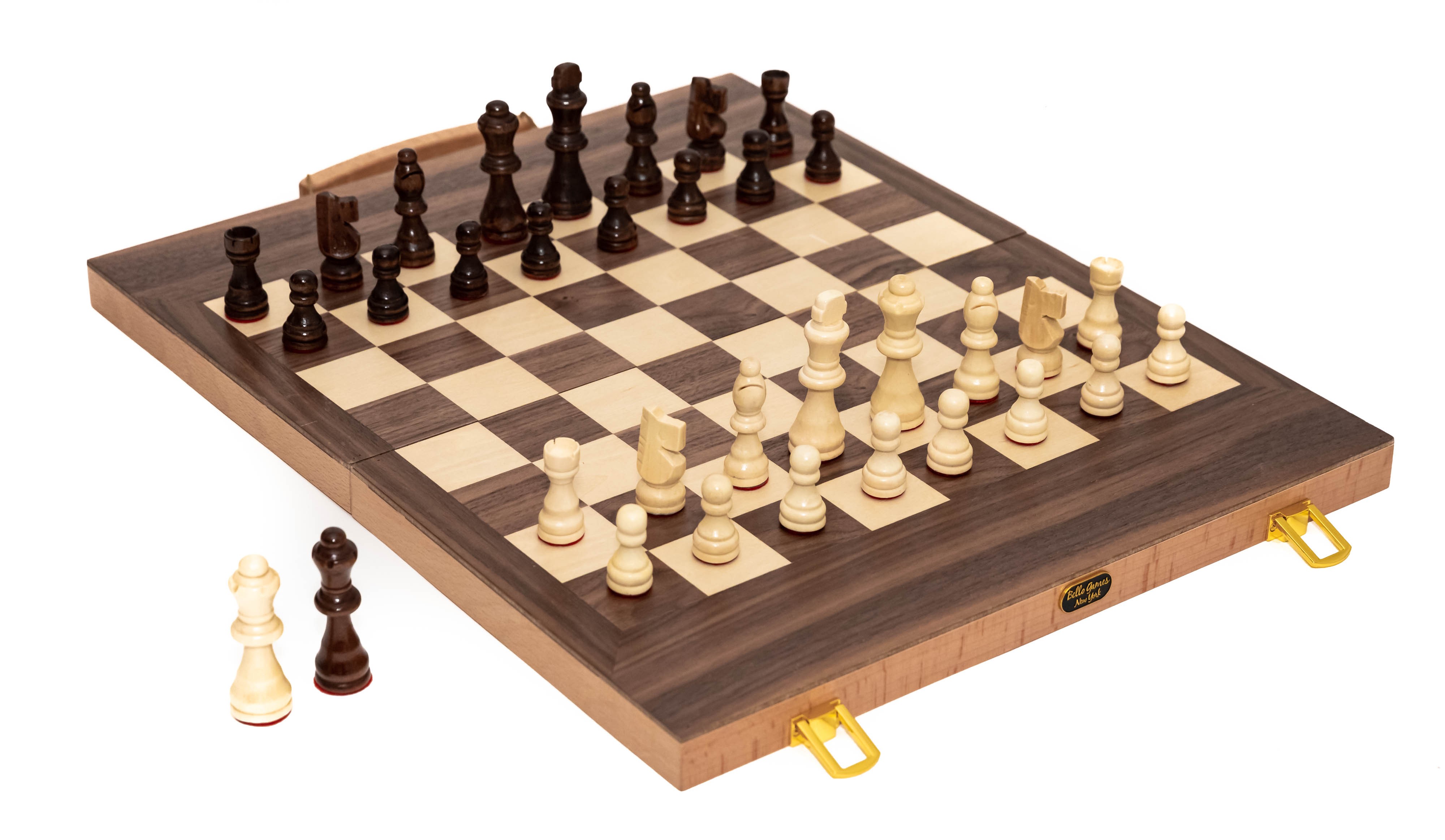 The Gamester Chess-Checkers & Backgammon Combination with Two Extra Queens