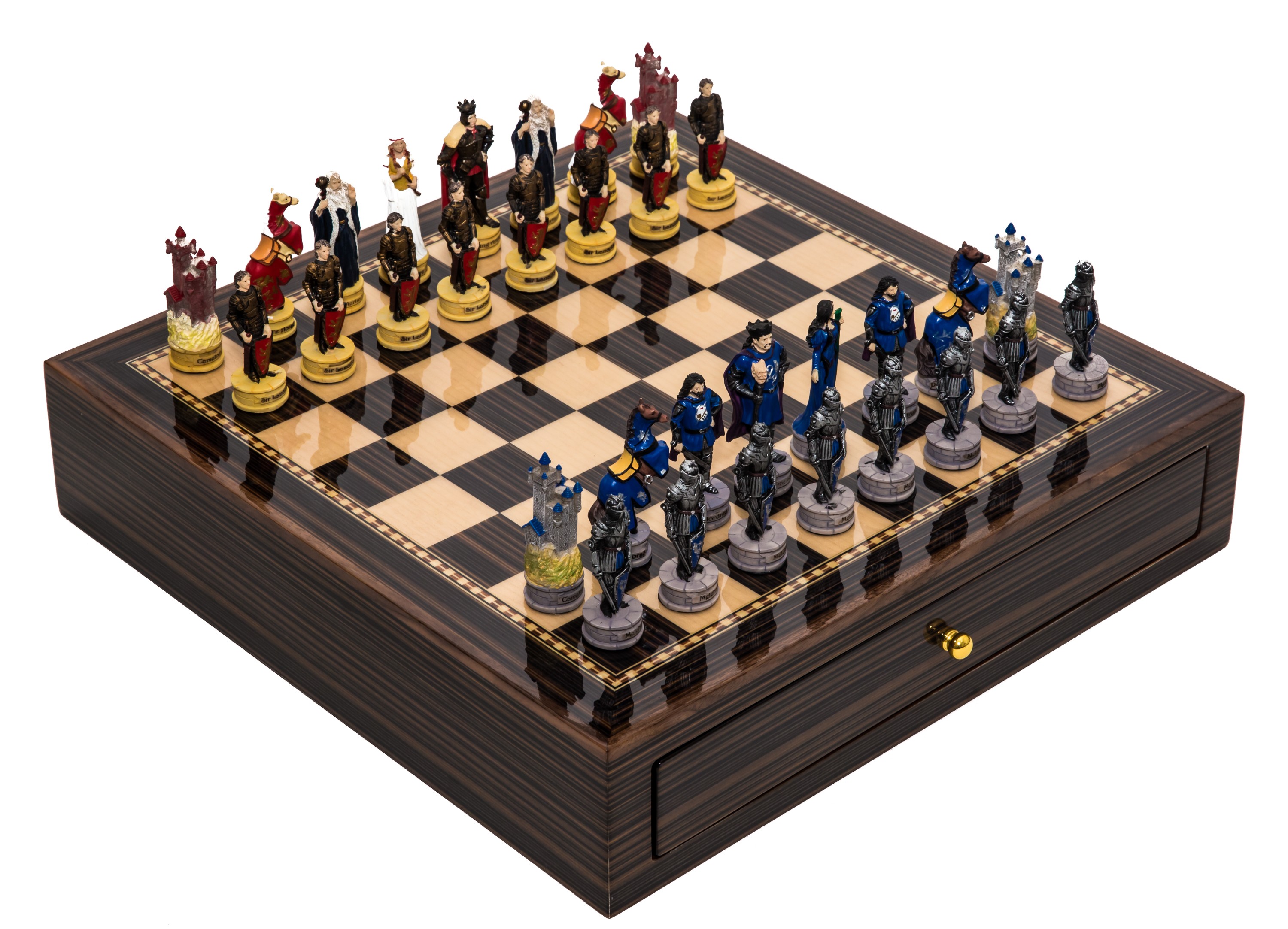 King Arthur Chessmen & Deluxe Chess Board Case