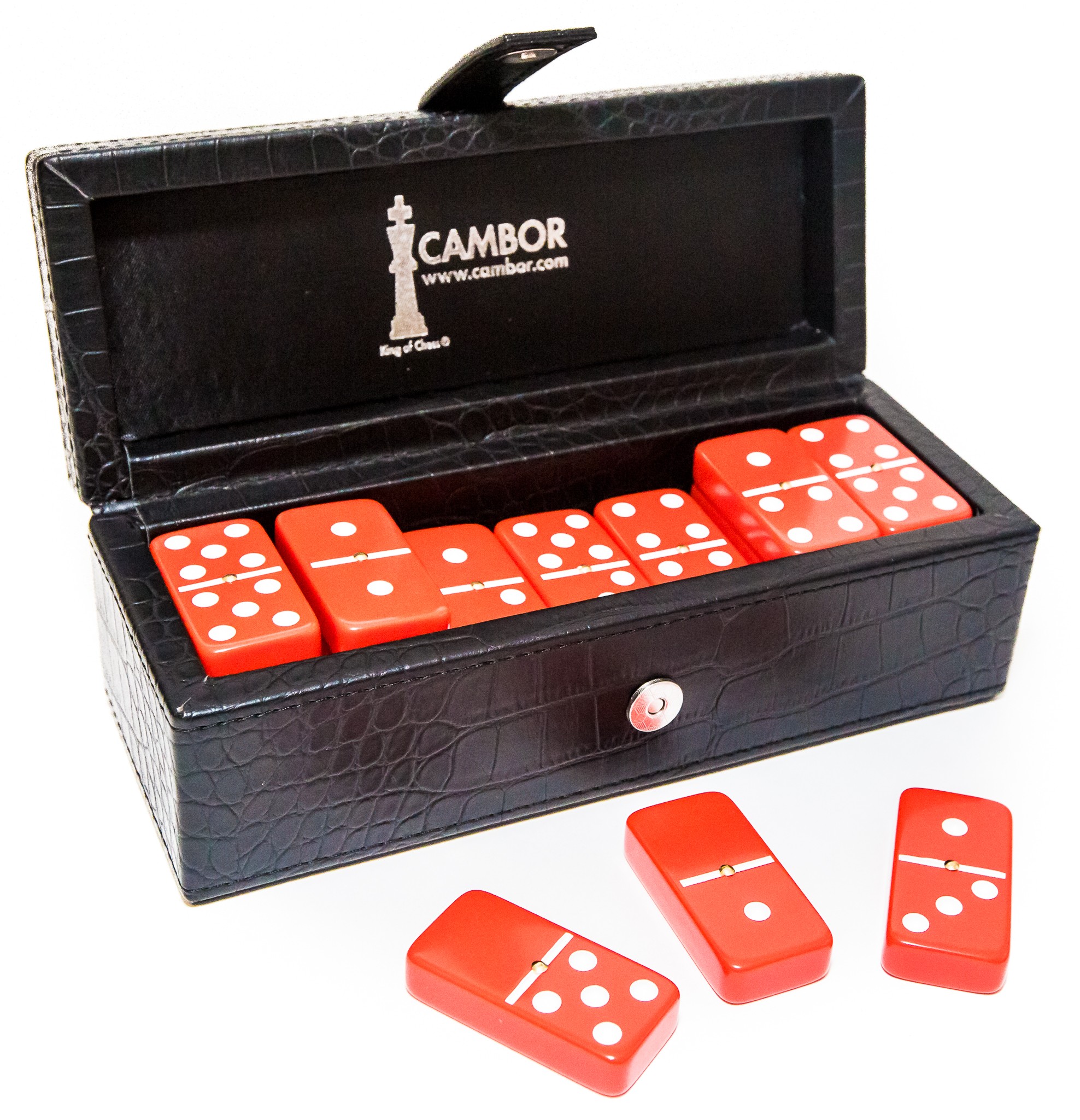 Cambor's Jumbo Size Double Six Dominoes Set