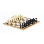 Traditional Staunton Chessmen & Inlaid Board				