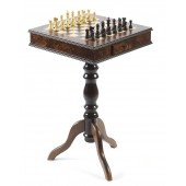 French Staunton Jr. Chessmen & Roma Table