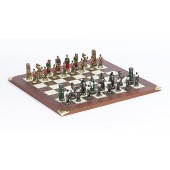Painted Hannibal Roman Chessmen & Champion Board