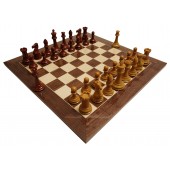 Queen's Gambit Staunton Style Chessmen with Master Chessboard from Spain