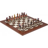 Battle of Waterloo Chessmen & Champion Board