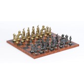 Napoleon Chessmen & Leatherette Board