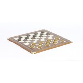 Metal Checkers & Mosaic Board