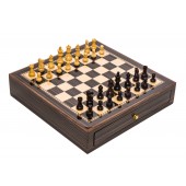 French Staunton Jr. Chessmen & Deluxe Chess Board Case
